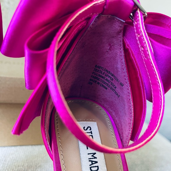 Steve Madden Babylon Pink Bow Heels - Picture 8 of 10